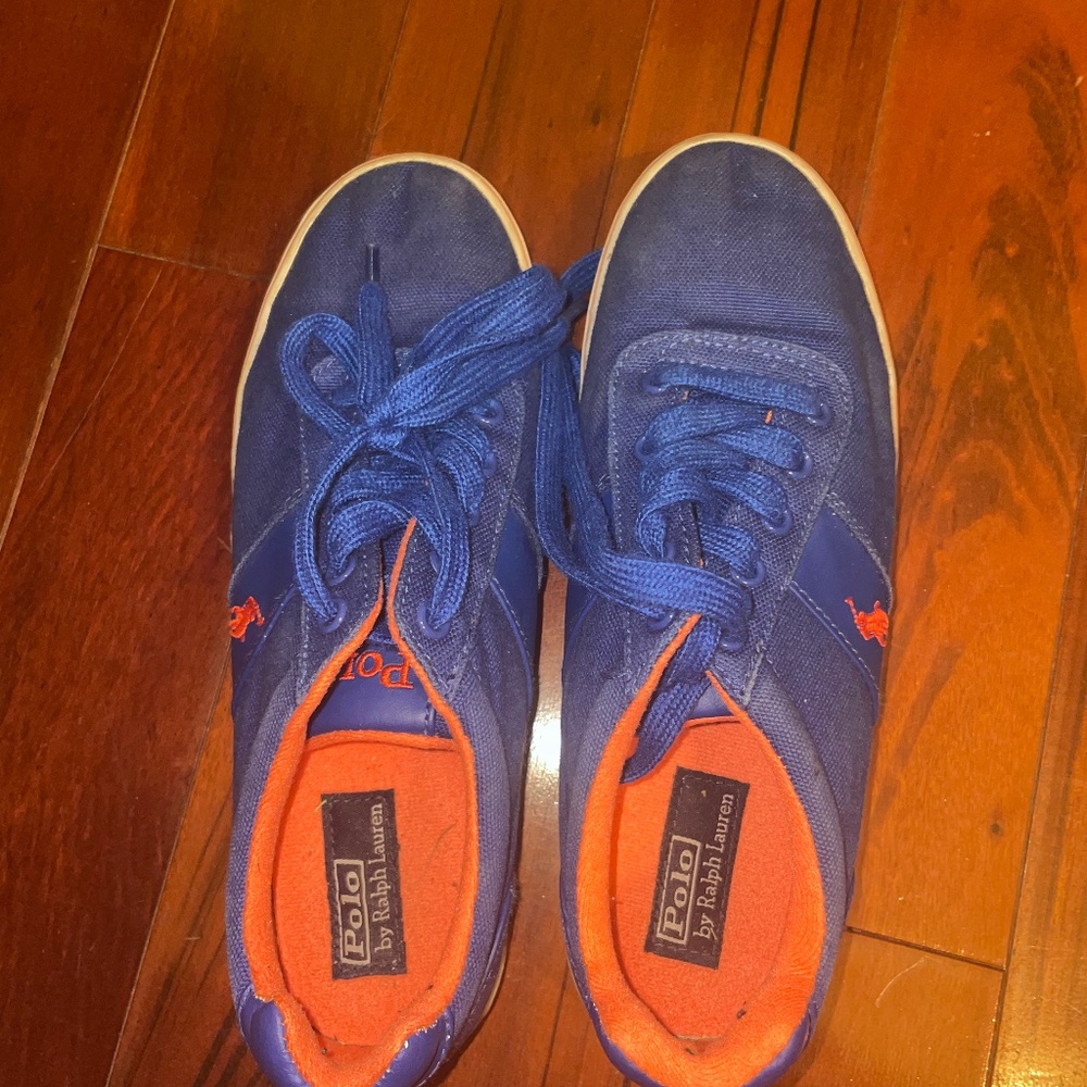 Ralph Lauren blue sneakers shoes boy’s size 5 lace up